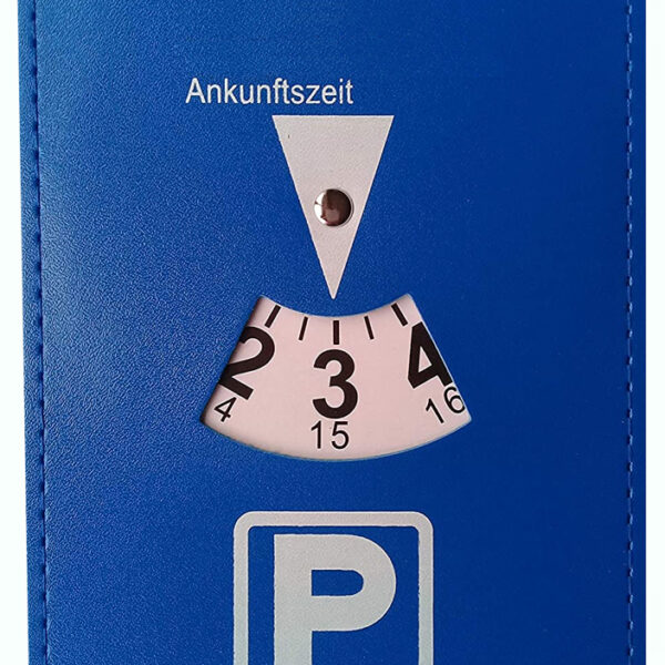 IWH parkeerschijf, van kunstleer, blauw