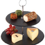 APS natuurleisteen-etagère, 2-traps, antraciet