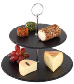 APS natuurleisteen-etagère, 2-traps, antraciet