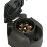 IWH aanhanger stopcontact 7-polig, kunststof, zwart