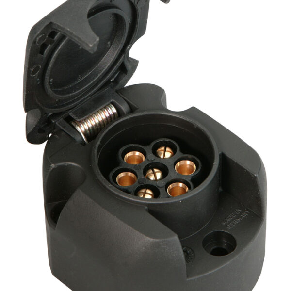 IWH aanhanger stopcontact 7-polig, kunststof, zwart