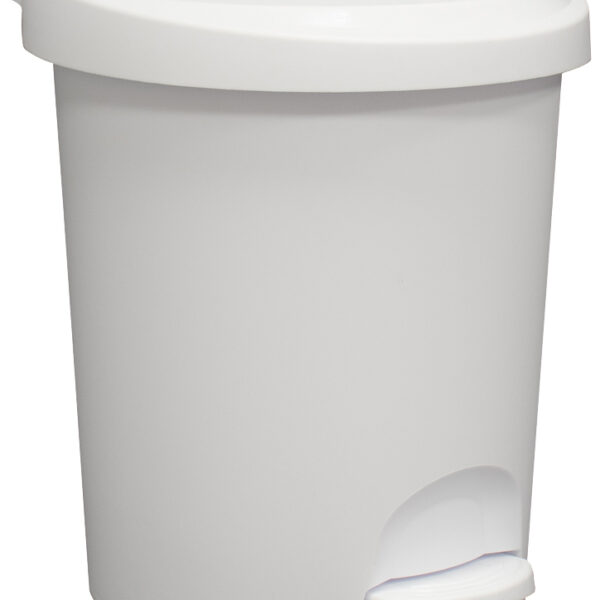 EDA cosmetische pedaalemmer Stepy, 6 liter, PP, wit