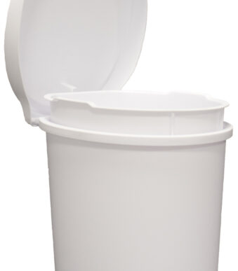 EDA cosmetische pedaalemmer Stepy, 6 liter, PP, wit