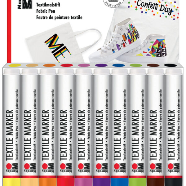 Marabu textielmarker 'Textile Marker', set van 10
