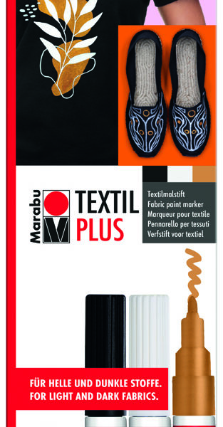 Marabu textielmarker 'Textil Painter Plus', 3 stuks op blister
