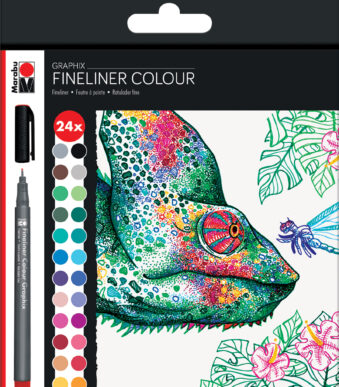 Marabu Fineliner COLOUR GRAPHIX 'HYPNOTIZE', 24 stuks in doosje, 0,5mm