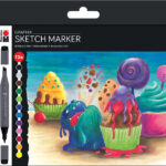 Marabu schetsmarker Graphix 'SUGARHOLIC', 12 stuks in etui