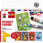 Marabu KiDS stippenverf Dot Pen Set 'Dieren', 4 x 25 ml