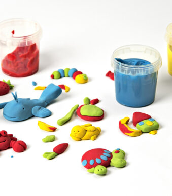 Marabu KiDS set boetseerklei, 4 x 140 g, basiskleuren