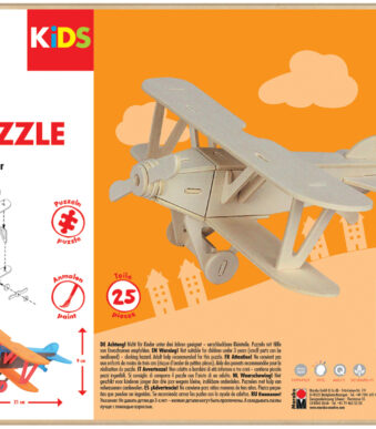 Marabu KiDS 3D Puzzle 'Vliegtuig Dubbeldekker', 25 delen