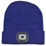 IWH gebreide muts met LED-licht, blauw