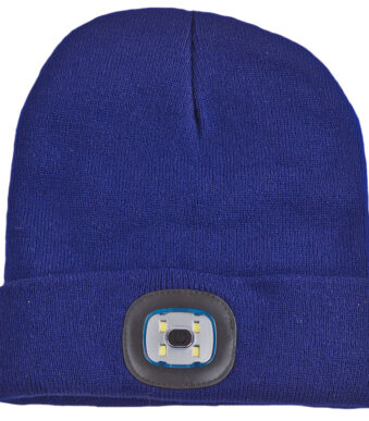 IWH gebreide muts met LED-licht, blauw