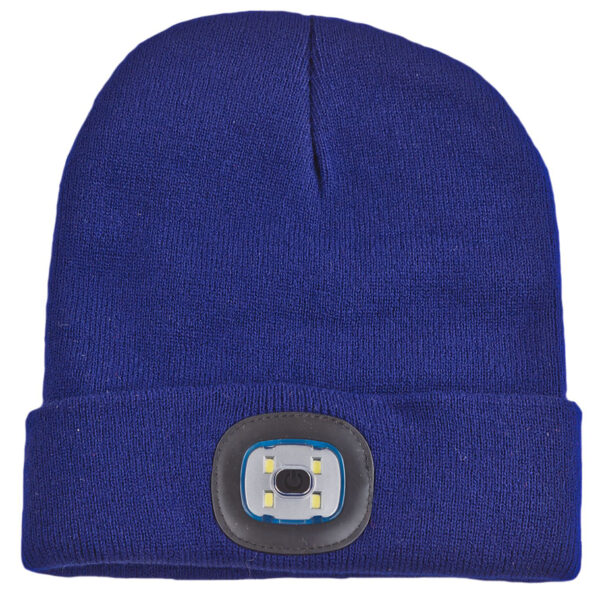 IWH gebreide muts met LED-licht, blauw