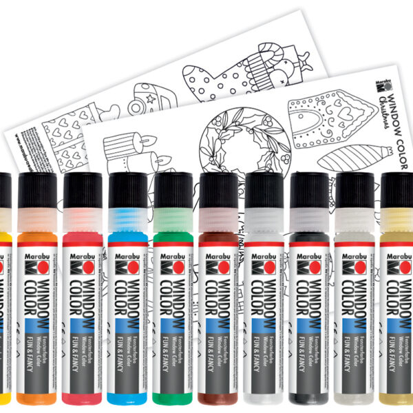 Marabu Window Color-Set 'X-Mas', 10 x 25 ml