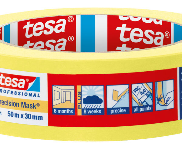 tesa Precisie-schilderstape 4334 papierafdektape, 30 mm x 50 m