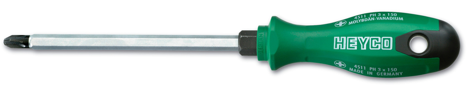 HEYCO kruisschroevendraaier, PH 3, Molybdeen/Vanadium
