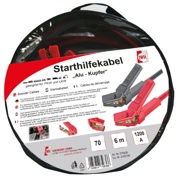 IWH auto-startkabel Profi, 70 mm2