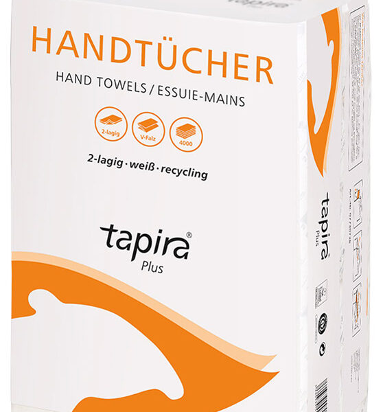 Tapira papieren handdoeken Plus, 240 x 230 mm, V-vouw, wit
