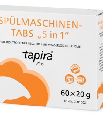 Tapira Plus vaatwassertabs 5in1, kartonnen verpakking