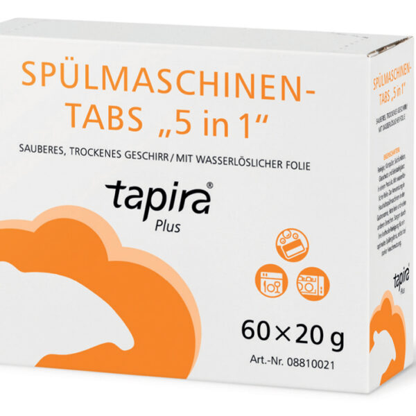 Tapira Plus vaatwassertabs 5in1, kartonnen verpakking