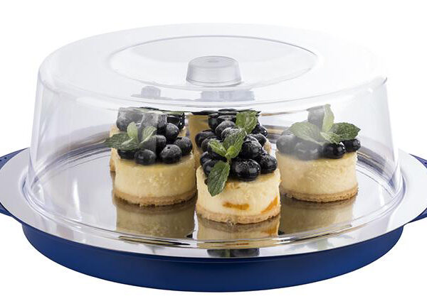 APS Thermo serveerbladenset, rond, blauw/transparant