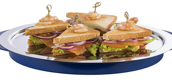 APS Thermo serveerbladenset, rond, blauw/transparant