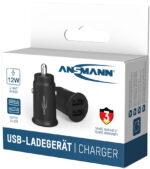 ANSMANN USB-auto-lader In-Car-Charger CC212, 2x USB