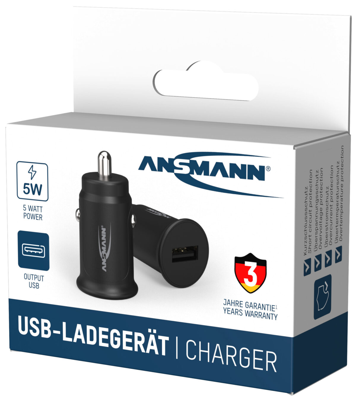 ANSMANN USB-auto-lader In-Car-Charger CC105, 1x USB