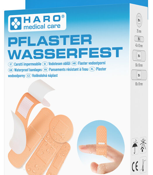 HARO pleisterstrips watervast, beige, pakje van 20