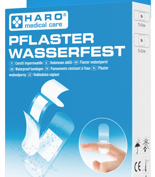 HARO pleisterstrips watervast, transparant, pakje van 10