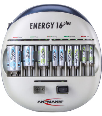 ANSMANN laadstation ´Energy 16 plus´, met 2 USB-laadpoorten