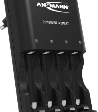 ANSMANN slimme oplader Powerline 4 Smart, zwart