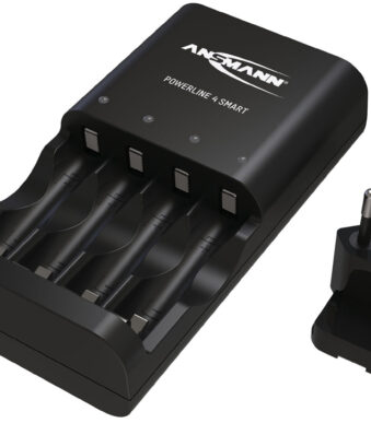 ANSMANN slimme oplader Powerline 4 Smart, zwart