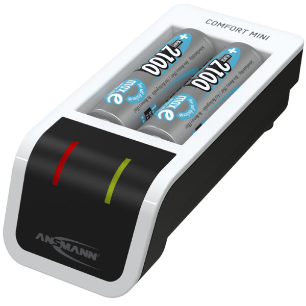 ANSMANN snellader Comfort Mini incl. 2 oplaadbare batterijen