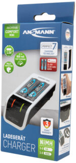 ANSMANN snellader Comfort Mini, wit/zwart