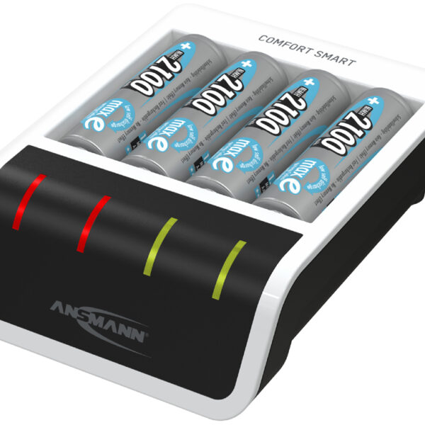 ANSMANN snellader Comfort Smart, wit/zwart