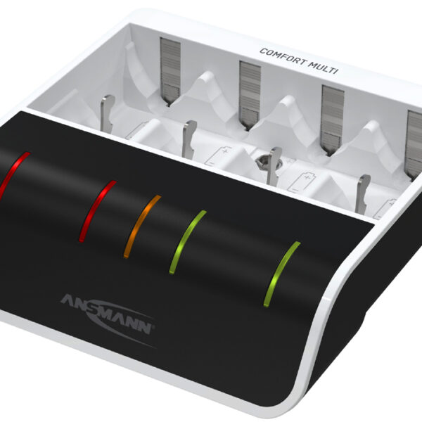 ANSMANN snellader Comfort Multi, wit/zwart