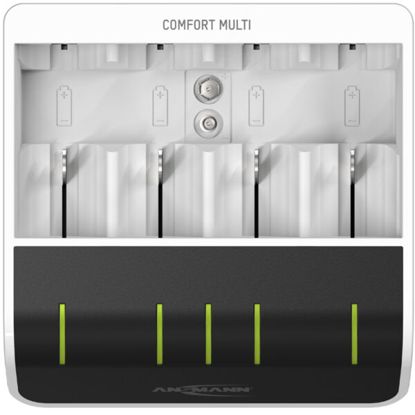 ANSMANN snellader Comfort Multi, wit/zwart