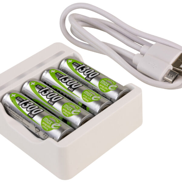 ANSMANN oplader 'Basic IV', met 4 x AA batterijen 1.300 mAh