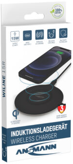 ANSMANN inductielader WiLine 15R, 15 Watt, zwart