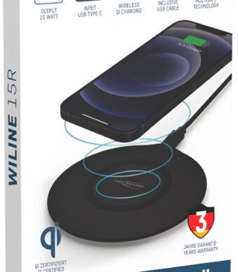 ANSMANN inductielader WiLine 15R, 15 Watt, zwart