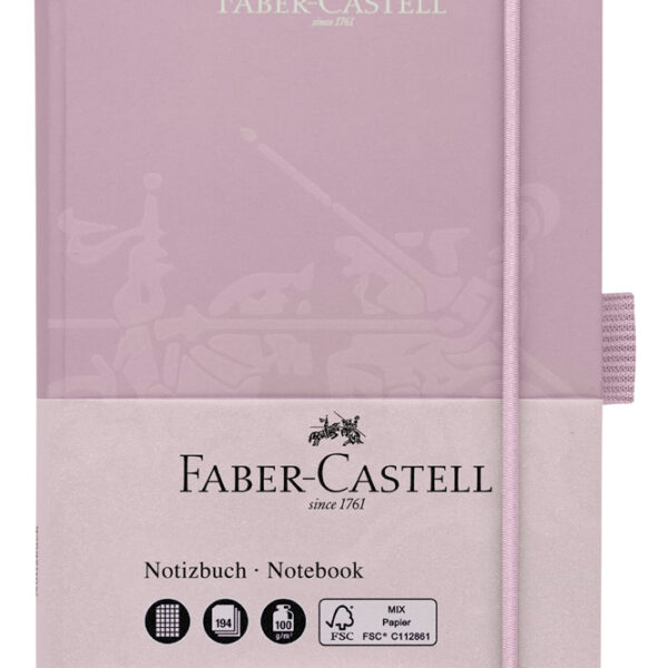 FABER-CASTELL notitieboek, DIN A6, geruit, rose