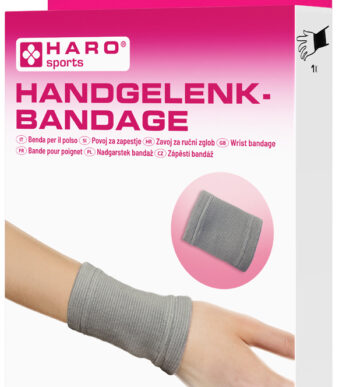 HARO sportbandage 'polsgewricht', grootte: L, grijs