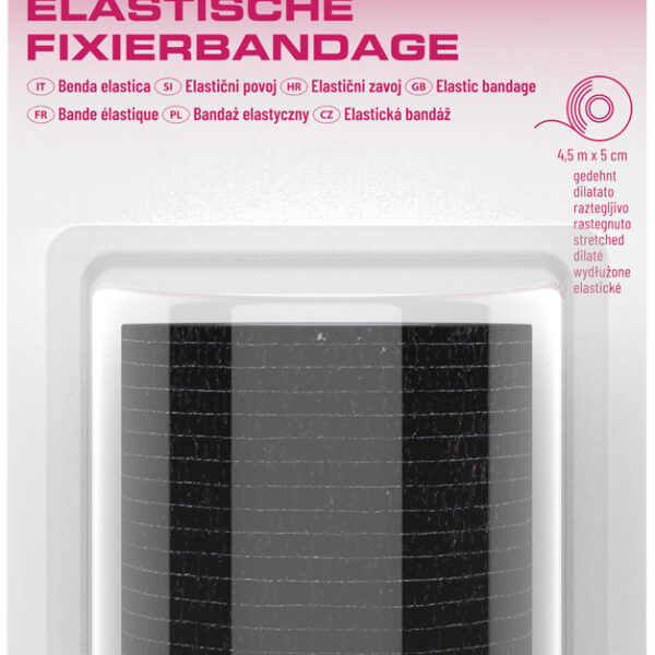 HARO elastische fixeerbandage, 50 mm x 4,5 m, zwart