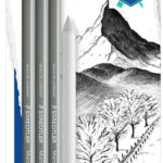 STAEDTLER houtskoolpotlood Mars Lumograph charcoal, 4 op blister