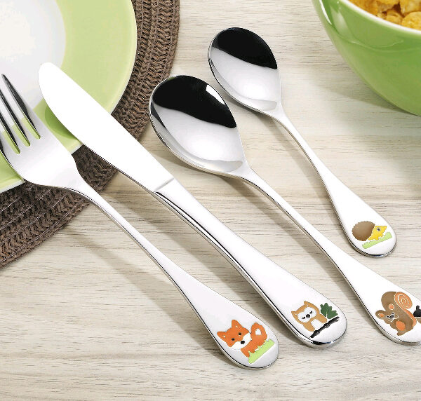 Esmeyer 4-delig kinderbestek FOREST, roestvrij staal 18/10