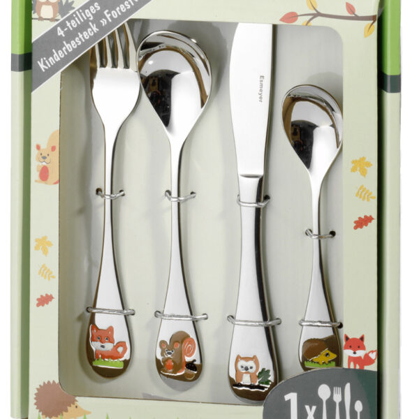 Esmeyer 4-delig kinderbestek FOREST, roestvrij staal 18/10