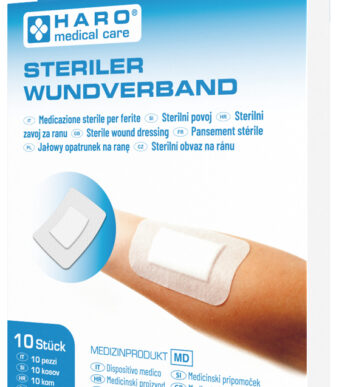 HARO steriel wondverband, 80 x 100 mm, wit