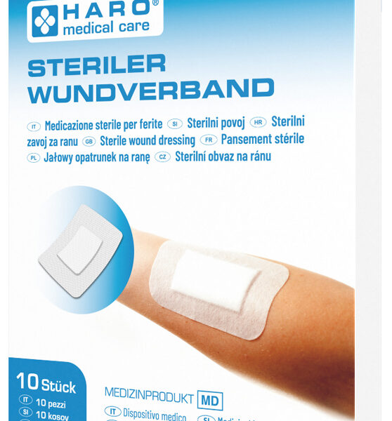 HARO steriel wondverband, 80 x 100 mm, wit