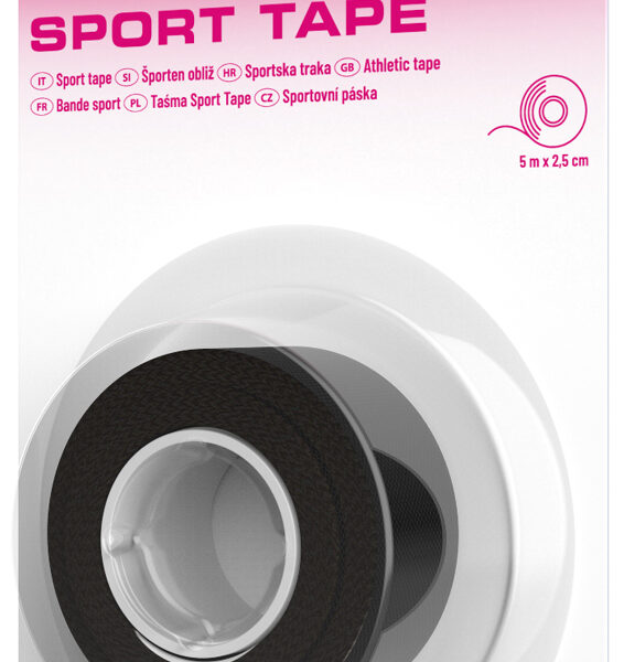 HARO sport-tape, 25 mm x 5 m, zwart